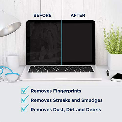 Tech Armor Cleaning Wipes - Screen Wipes for TV Screen, Computer Screen, for Laptop, Phone, Ipad - Computer Electronic kit - 100 Wipes