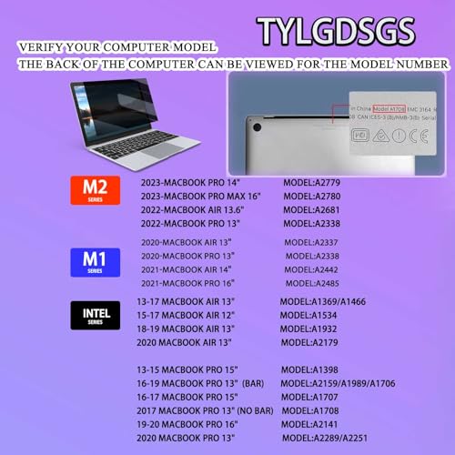 Laptop Privacy Screen 14 Inch MacBook Pro(2023), Magnetic Removable Matte Privacy Filter, Anti-Glare Blue Light Filter. Security Protector Film for Mac Pro. Model: A2779