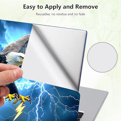 Laptop Skin Sticker Decal, Universal Reusable Vinyl Laptop Cover for 12" 13" 13.3" 14" 15" 15.4" 15.6" Notebook PC, Waterproof Scratch-Resistant with 2 Wrist Pads, Easy to Apply & Remove,Eagle - color: Eagle