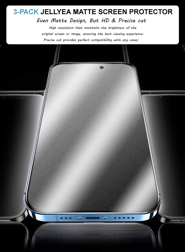 3 Pack Matte Tempered Glass for iPhone 14 Pro Max Matte Screen Protector | Anti-Glare Anti-Fingerprint Anti-Scratch Case Friendly Bubble Free for Apple iPhone 14 Pro Max, 6.7” - size: 14 Pro Max - 6.7”