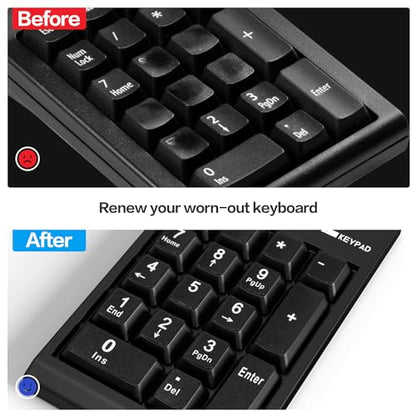 2PCS Keyboard Number Stickers, Keyboard Number Pad Replacement Stickers Universal for Wireless Numeric Pad Numpad Keypad, Laptop, Desktop, Computer, Keyboard Numbers Sticker -Matte - color: Numbers