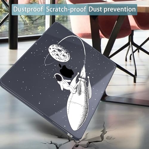 Mektron for 2026/2025/2024/2023 MacBook Air 15 INCH M5 A3448 /M4 A3241 /M3 A3114 /M2 A2941 Case, Printed Plastic Hard Shell Cover with 15.3" Liquid Retina Display Touch ID, Astronauts - color: Astronauts