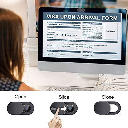 Webcam Cover Slide, Upgrade Ultra-Thin Camera Covers Compatible for Laptop Apple MacBook iPad Pro iMac Cell Phone -Protect Your Privacy Security(6-Pack) - color: 6 PACK