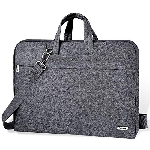 Voova 17.3-17 Inch Laptop Sleeve with Handle, MacBook Sleeve, Gray | Splash-proof 17.3-inch laptop sleeve with handle and removable strap; fits Dell, HP and Lenovo notebooks for business travel - color: Grey, size: 17-17.3 In