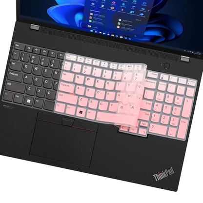Keyboard Cover for Lenovo ThinkPad E16 L16 P16 P16v (Gen 2/Gen 1) / T16 P16s (Gen 3/Gen 2/Gen 1) 16 inch, Thinkpad L15 Gen 4/3 15.6 inch (Not Fit Thinkpad Z16,L15 Gen 2/1)-OmbrePink - color: OPink