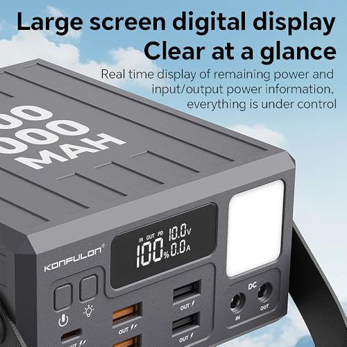 High Capacity Power Bank 100000mAh Fast Charging 22.5W PD 20W Portable USB C Battery Packs with 7 Outputs & LCD Display Battery Bank for iPhone, Samsung, iPad ,Macbook & Outdoors Camping (GREY) - color: GREY