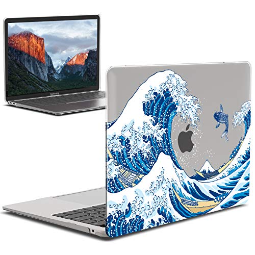 IBENZER Compatible with 2022 2021 2020 MacBook Air 13 inch case M1 A2337 A2179 A1932, Plastic Hard Shell Case for Mac Air 13 Retina Display with Touch ID, Fuji, MAD-T13FUJI - color: Fuji