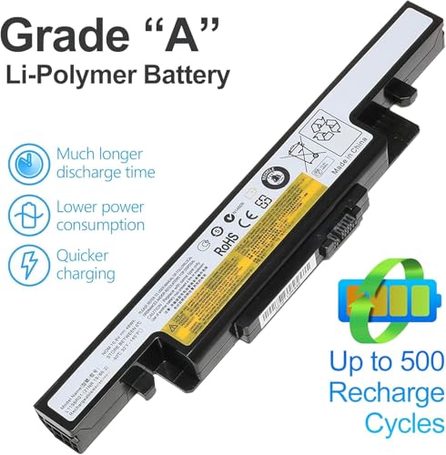 LQM 10.8V 48WH Laptop Battery for Lenovo ldeapad | Y400 Y410 Y490 Y500 Y510 Y590, L11S6R01 L11L6R02 L12L6E01, L12S6A01 L12S6E01, 3ICR19/65-2 3INR19/66-2 - color: Y490