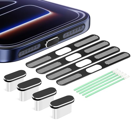 USB C Dust Plug,USB C Port Cover Type C Charging Port Plug Cover Speaker Dust Cover,Accessories for iPhone 17 Pro Max (Black, for iPhone 17 Pro Max) - color: Black, size: for iPhone 17 Pro Max