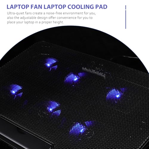 Operitacx 15.6"-17" Laptop Cooling Pad - Adjustable Laptop Cooler Stand with Quiet Fans, Ergonomic Notebook Fan Holder for Gaming and Office Use