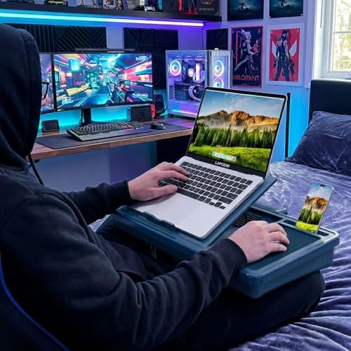 LAPGEAR Ergonomic Pro Lap Desk - Denim Blue, Fits 15.6" Laptops - color: Denim Blue, size: Ergonomic Pro 2.0