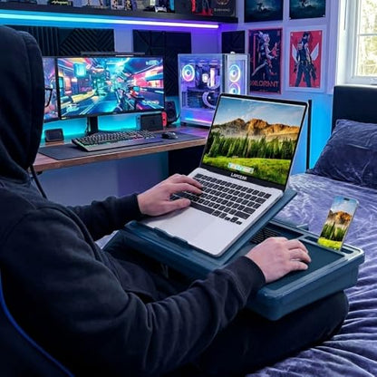 LAPGEAR Ergonomic Pro Lap Desk - Denim Blue, Fits 15.6" Laptops - color: Denim Blue, size: Ergonomic Pro 2.0