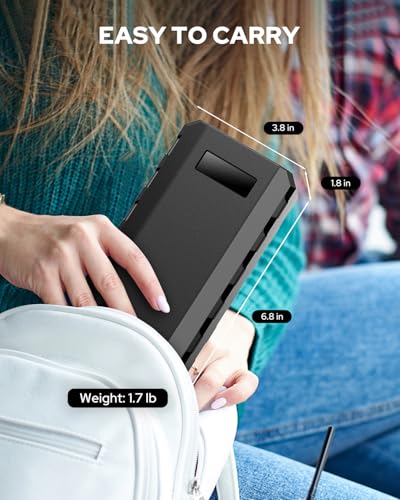 SinKeu 23400mAh/86.58Wh Portable Power Bank with AC Outlet | 65W Portable Laptop Charger with QC3.0 USB*1/USB-C *1, Laptop Power Bank Fast Charging for Camping Travel Home Power Backup - color: Black and White