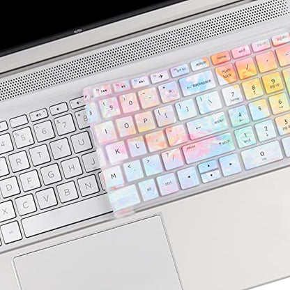 Keyboard Cover for 15.6 17.3 HP Laptop 15-by 15-dw/ef 17-by 15-dy5399nr 15-dy2792wm 15-dy1023dx 15-dy2795wm 15-dy2091wm 15-dy2005tg 15-dy2132wm dy2152wm 15-dy0700tg 15-dy1043dx 15-dy2031nr 15-dy2072dx - color: colors