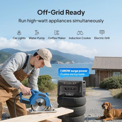 BLUETTI Apex 300 Solar Generator & 2x350W Solar Panel Included 2764.8Wh LFP | Portable Power Station with 6 3840W AC Outlets 7680W Surge, Simultaneous 120V/240V Dual Voltage for Camping, Off-Grid Living - style: BLUETTI Apex 300+2x350W