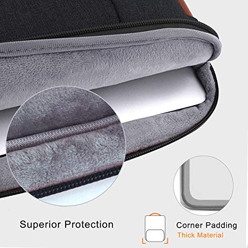 Voova Laptop Sleeve Case 13 14 Inch Compatible with MacBook Air 13 M2/M3/M4, MacBook Pro 13/14,13.5”Surface Laptop 4/5,Chromebook 14,2 in 1 Waterproof Computer Bag with Detachable Accessory Pouch - color: Black, size: 13-14 Inch (13.4 x 9.84 x 1.18 in)