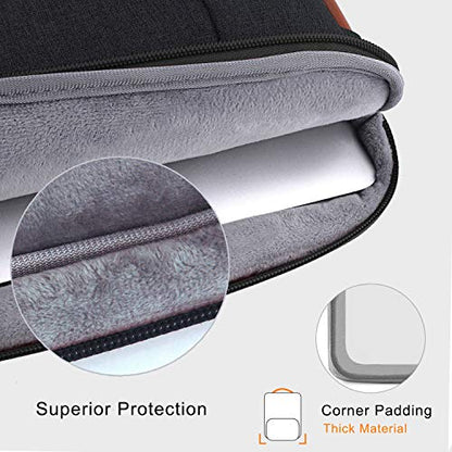 Voova Laptop Sleeve Case 13 14 Inch Compatible with MacBook Air 13 M2/M3/M4, MacBook Pro 13/14,13.5”Surface Laptop 4/5,Chromebook 14,2 in 1 Waterproof Computer Bag with Detachable Accessory Pouch - color: Black, size: 13-14 Inch (13.4 x 9.84 x 1.18 in)