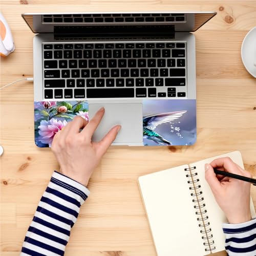 Universal Laptop Skin, DIY Cut-to-Fit Vinyl Cover Compatible with HP, Dell, Lenovo, Mac (13.3" to 15.6"), Anti-Scratch, No Residue & Bubble-Free Protective Decal Sticker, Hummingbird Pink Flower - color: Hummingbird Pink Flower