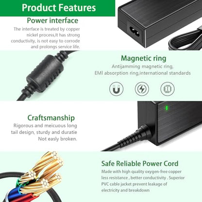 19V 3.42A DC Power Supply Adapter, 19 Volt Laptop Charger AC 100-240V 50-60hz, Compatible for 19Vdc Gateway Toshiba Acer Lenovo Asus Samsung Laptop JBL Speaker LG LCD Monitor.