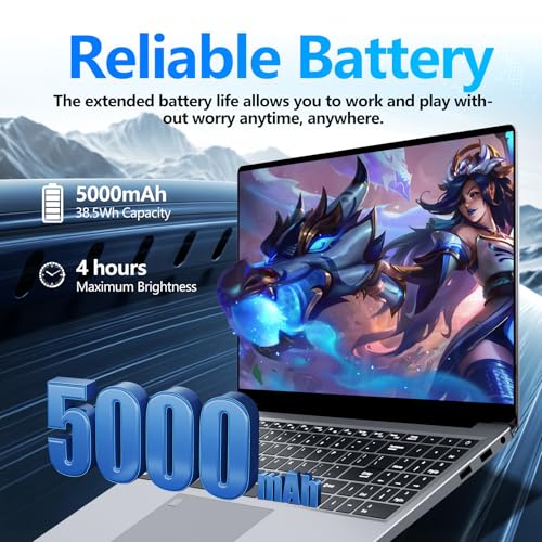 KUMNOSAL 16 inch Laptop with i7-6500U, Laptop Computer 16GB RAM 512GB SSD | UHD Graphics, Win 11 Pro, 180°Open, FHD 1200, Type-C, WiFi5, BT5.0, Mini HDMI, Backlit Keyboard Fingerprint Unlock Laptops