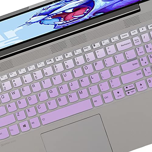 Keyboard Cover for Lenovo Ideapad Flex 5 5i 15.6" 16", IdeaPad Slim 5 5i 15" 16", Lenovo Yoga 7 7i 15.6 16, Yoga Slim 7/IdeaPad Slim 7 15.6, Ideapad 3/Ideapad 5 15.6 17.3, IdeaPad 3i 15 -GPurple - color: GradualPurlple