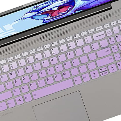 Keyboard Cover for Lenovo Ideapad Flex 5 5i 15.6" 16", IdeaPad Slim 5 5i 15" 16", Lenovo Yoga 7 7i 15.6 16, Yoga Slim 7/IdeaPad Slim 7 15.6, Ideapad 3/Ideapad 5 15.6 17.3, IdeaPad 3i 15 -GPurple - color: GradualPurlple