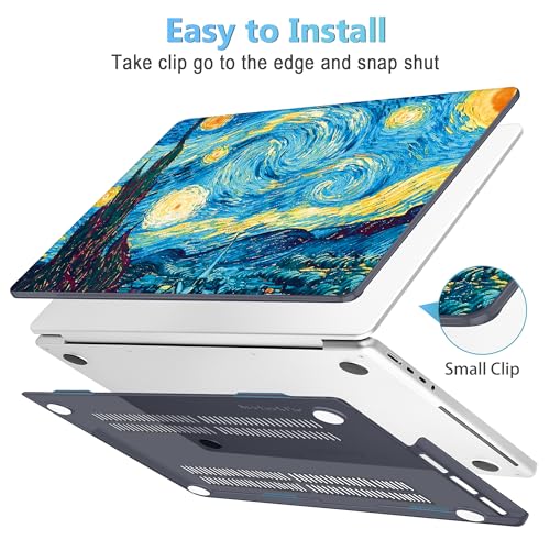 Mektron Case for M5 MacBook Pro 14 inch 2026 Model A3427 A3426 Fit 2025-2021 Model A3434 A3112 M4 A3112 A3401 A3185 M3 A2918 A2992 M2 A2779 M1 A2442 Pro/Max Cover, Abstract Starry Sky - color: Abstract Starry Sky