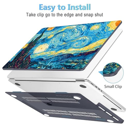 Mektron Case for M5 MacBook Pro 14 inch 2026 Model A3427 A3426 Fit 2025-2021 Model A3434 A3112 M4 A3112 A3401 A3185 M3 A2918 A2992 M2 A2779 M1 A2442 Pro/Max Cover, Abstract Starry Sky - color: Abstract Starry Sky