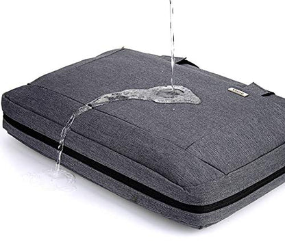 Voova 17.3-17 Inch Laptop Bag, Computer Bag, MacBook Bag, Gray | Expandable splash-proof 17.3-inch laptop messenger bag with removable strap; fits MacBook, HP, Dell, Lenovo and Asus - color: Gray, size: 17-17.3 Inch