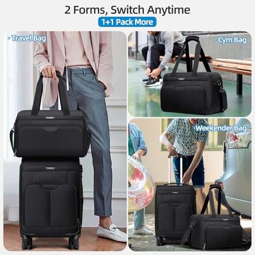 Carry on Luggage with Spinner Wheels 20-Inch,Lightweight Expandable Luggage Set Carry-on Suitcase with Wheels Women Men-Black - color: Black, size: Carry-on 20 inch
