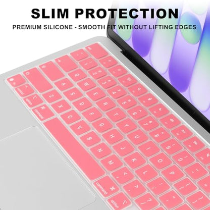 Allinside Keyboard Cover for 2026 MacBook Neo 13-inch A3404 (A18 Pro) & MacBook Air 13"/15" and MacBook Pro 14"/16" (M5 Chip), Premium Silicone Keyboard Protector Skin, US ANSI Layout, Cream Pink - color: Cream Pink
