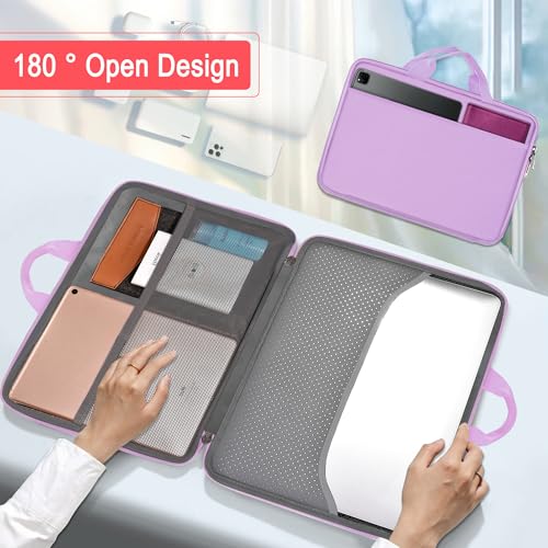 Hseok Laptop Case 13.3-14 inch Sleeve, TSA Computer Handbag Water-Resistant and Shockproof Bag Compatible with MacBook Pro/Neo 14", Mac Air/Pro 13.3" and 13"-14" Notebooks Chromebooks,Purple - color: Purple
