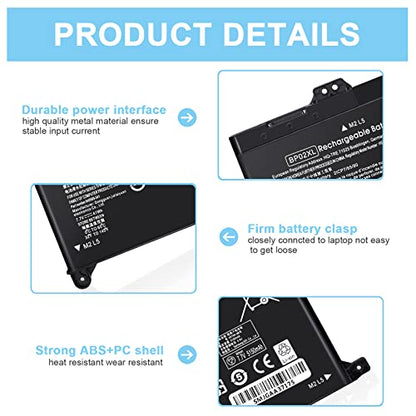 TSKYBEAR BP02XL 849909-850 Battery Compatible with HP Pavilion Laptop 15-AU 15-AW Series 15-AU057CL 15-AU030WM 15-AU063NR 15-AU123CL 15-AW002LA 15-AW053NR 15-AU091NR 15-AU023CL BPO2XL TPN-Q172 - size: BP02XL