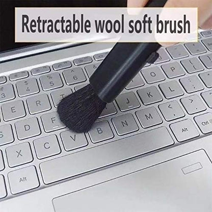 Laptop Keyboard Cleaning Brush,Nanxudyj Sliding Portable Notebook Keyboard Brush Used, for Computers, Mobile Phones,Cameras,car interiors,Home and Office Supplies etc. (2 Packs) - color: Black