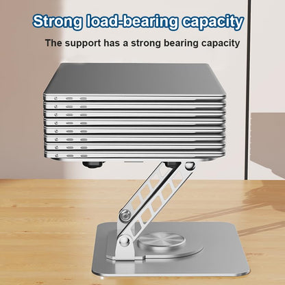 Laptop Cooling Stand with Fan and 360 ° Rotating Base, Adjustable Height, for Desk Gaming/Office Movie Watching and Screen Sharing, Portable Computer Notebook Stand Compatible Up to 17 Inches - color: Black