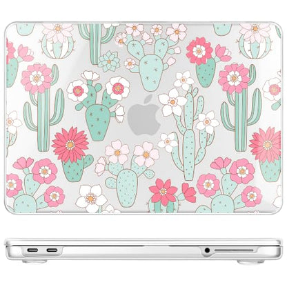 May Chen Compatible with MacBook Neo 13 inch Case 2026 Model A3404, Plastic Hard Shell,Keyboard Cover,Screen Protector,Dust Plug, for MacBook Neo 13" with A18 Pro Chip,Blooming Cactus - color: Blooming cactus