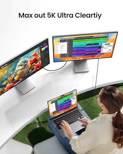 Silkland USB 4 for Long Thunderbolt 4 Cable 16.5FT/5M, 20Gbps Data Transfer, Supports 5K/4K@60Hz, 240W PD 3.1 Charging, USB C Video Cable Compatible for Thunderbolt 3, MacBook, SSD, Docking,VR Headset - size: 16.5FT