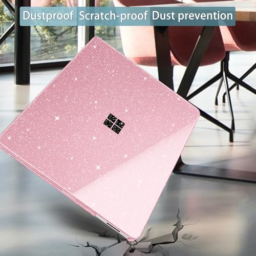 Mektron Glitter Case for 13.8" Microsoft Surface Laptop 8 2026 Fits Surface Laptop 13.8 Inch 7 2024 Cover (Model: 2036),Keyboard Cover +Screen Protector +Dust Plugs, Sparkly Pink - color: Sparkly Pink