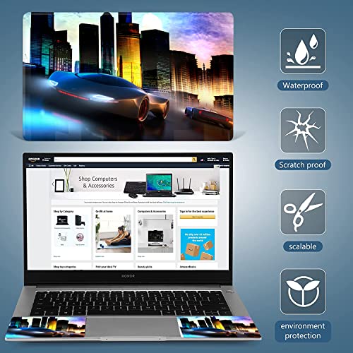 Laptop Skin Sticker Decal 15-15.6 Inches, Universal Reusable Vinyl Sticker for 12.1 13 13.3 14 15.4 Inches Netbook/Notebook PC, Waterproof & Scratch-Resistant (City Car)