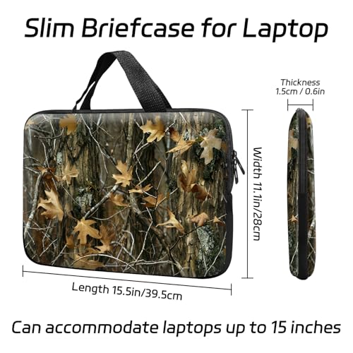 14 15 15.4 15.6 inch Laptop Handle Bag Computer Bag, Pouch Holder Notebook Sleeve Cover Soft Case Compatible for Dell,Lenovo,Toshiba HP, Asus Notebook-Oak Maple Leaf - color: Oak Maple Leaf