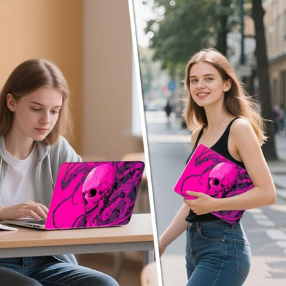 Universal Laptop Skin Sticker Decal, 12"-15.6" Aesthetic Vinyl Wrap, Cybernetic Skull Tentacles Waterproof Notebook Cover Art Protector for MacBook HP Dell Lenovo, Fits 13" 14" 15" 15.6" - color: Cybernetic Skull Tentacles