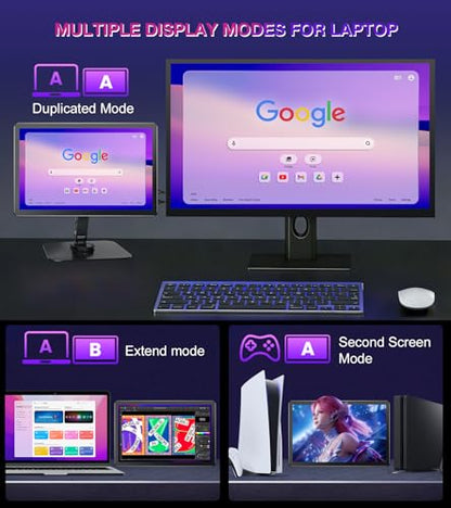 11 inch 2.5K 2560x1600 139% sRGB 1500:1 Portable Touchscreen USB-C HDMI Monitor 400nits for PC, Screen Extender IPS Small HDR Touch Screen Monitor, Mini CNC Display for Laptop PC Xbox PS4/5 - size: 11 inch