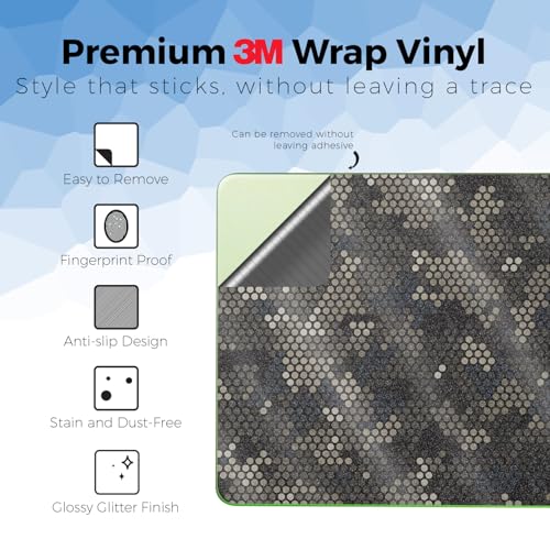 Glossy Glitter Laptop Skin Compatible with Apple MacBook Neo - Camo Dots - Premium 3M Vinyl Protective Wrap Decal Cover - Easy to Apply | Crafted in the USA by MightySkins - color: Camo Dots, size: MacBook Neo Full Cover Skin, style: Glossy Glitter Finish