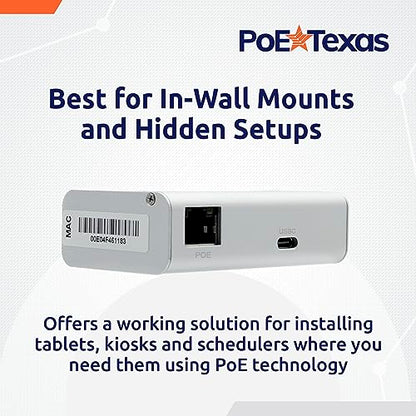 PoE+ to USBC Power Delivery Compatible with Tablet Computers Like iPad Pro Gen 3, Microsoft Surface Go, Google Pixel, and More (USB-C Power Compatible w/iPad Pro) (Gigabit Power + Data 2) - size: Gigabit Power + Data 2