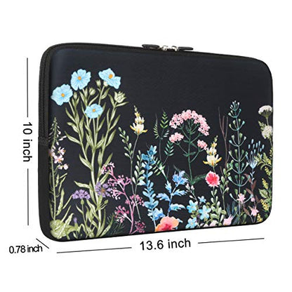iCasso Laptop Sleeve 13 inch for MacBook Air, Cute Laptop Sleeve Case for MacBook Pro 13-14 Inch, Slim Protective Travel Carrying Case, Computer Bag for Mac Chromebook, HP, Dell, Weeds - color: Weeds