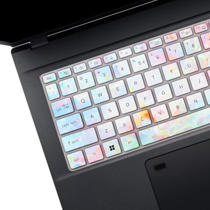 Keyboard Cover for Acer Aspire 3 A315-24P-R7VH A315-24PT A315-510, Aspire 5 A515-58GM/58M/58MT/58PT A515-57G A515-57G-58R7/53T2/56UV/51WN A515-57-73L5/75RH 15.6" (Not Fit A515-46~A515-56)-Dazzle - color: Color