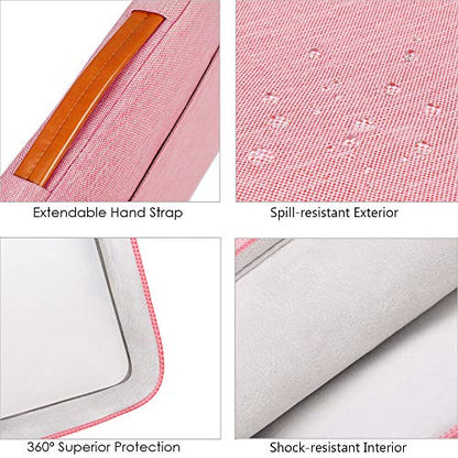Lacdo 360° Protective Laptop Sleeve Case for 14 inch MacBook Pro M5 Pro/Max A3426 A3427 (2026), M5/M4/M3/M2/M1 A3434 A3112 A3401 A3185 A2918 A2992 | 13.8 inch Surface Laptop 7th Computer Bag, Peach - color: Peach, size: New MacBook Pro 14 Inch