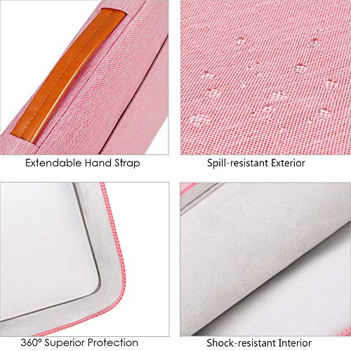 Lacdo 360° Protective Laptop Sleeve Case for 15 inch New MacBook Air M5/A3448 (2026), M4 A3241 2025, M3 A3114, M2 A2941 2024-2023, 15 inch MacBook Pro A1990 A1707, Computer Bag, Water-Resistant, Peach - color: Peach, size: New MacBook Air 15 Inch