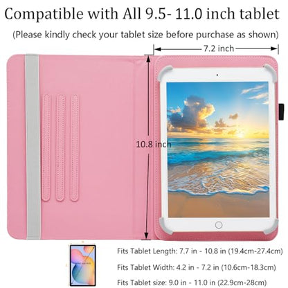 Universal 10 10.1 Inch Android Tablet Case, Dluggs 360 Degree Rotating Multi-Angle Viewing Stand Universal Case Cover for 10 10.1 and All 9.5-10.5 Inch Tablet, Small Flowers - color: Small Flowers