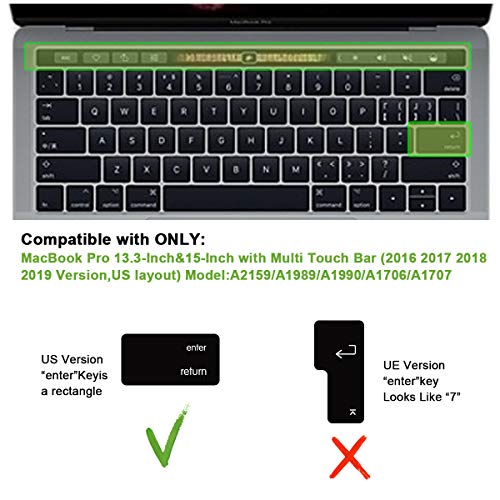 English Silicone Serato Scratch LIVE Shortcuts Hotkey Keyboard Cover Skin for MacBook Pro with Touch Bar 13-inch 15-inch(Model A2159,A1989,A1990,A1706,A1707) (2019-2016)USA Layout Protective Skin - color: Serato Scratch LIVE